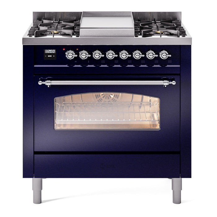 ILVE Nostalgie II 36" Dual Fuel Natural Gas Range, UP36FNMP