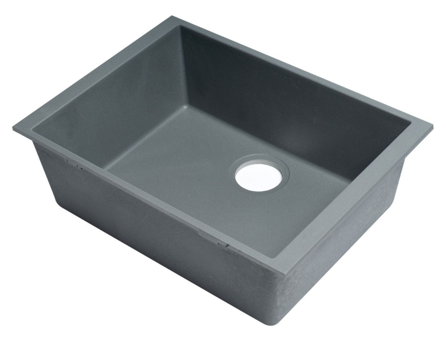 ALFI brand 24" Undermount Single Granite Composite Kitchen Sink AB2420UM
