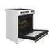 Forno 2-Piece White Kitchen Bundle - 30" Electric Range, 36" Bottom Freezer Refrigerator - View 22