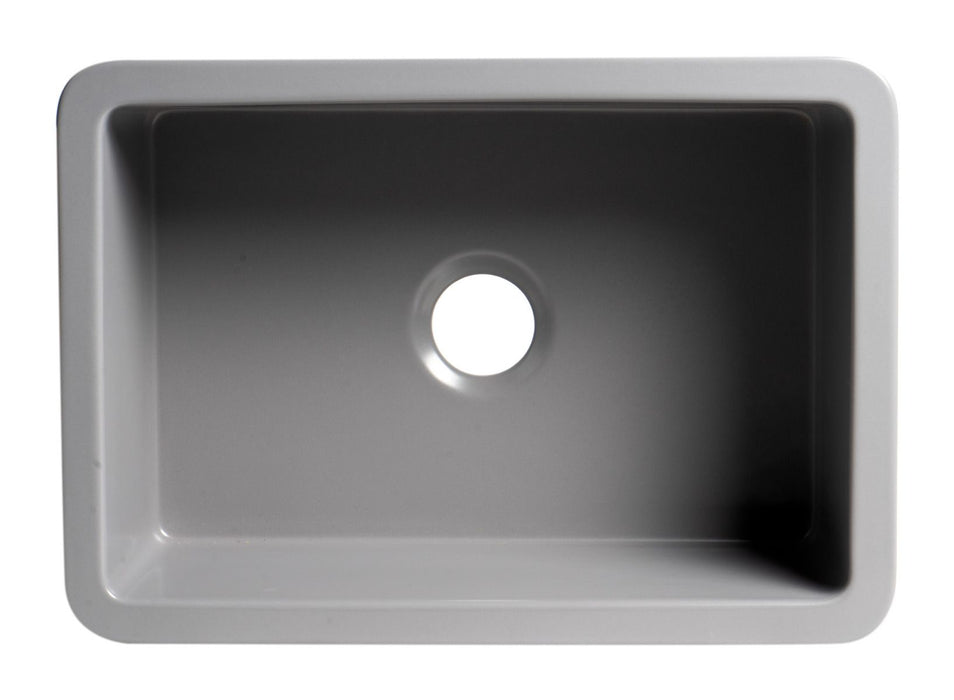 ALFI brand 27" Fireclay Undermount / Drop In Fireclay Kitchen Sink ABF2718UD