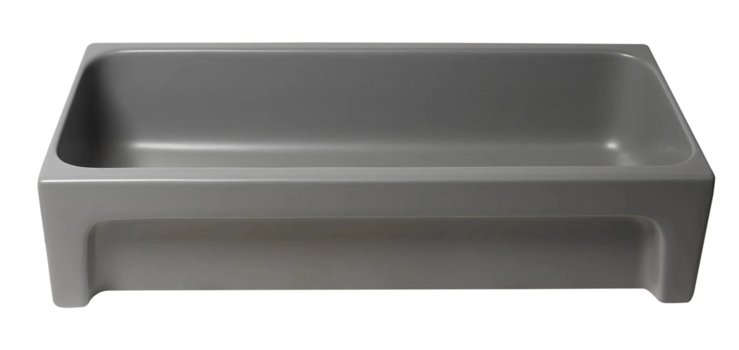 ALFI brand 36" White Above Mount Fireclay Bath Trough Sink AB36TR