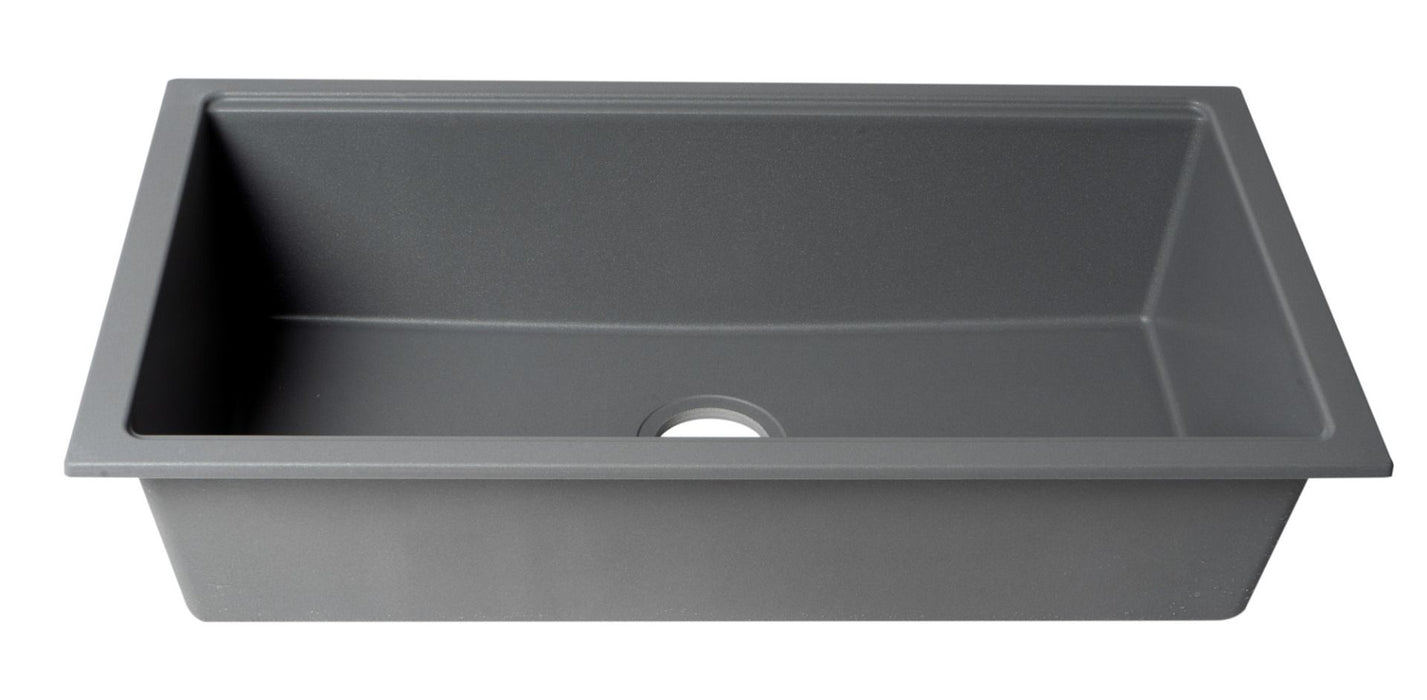 ALFI brand 34" Granite Composite Workstation Step Rim Sink, Accessories AB3418SBUM