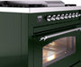 ILVE Nostalgie II 36" Dual Fuel Natural Gas Range, Emerald Green, Chrome Trim UP36FNMPEGC ILVE