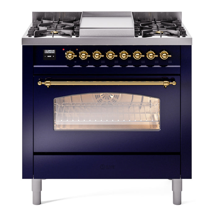 ILVE Nostalgie II 36" Dual Fuel Natural Gas Range, UP36FNMP