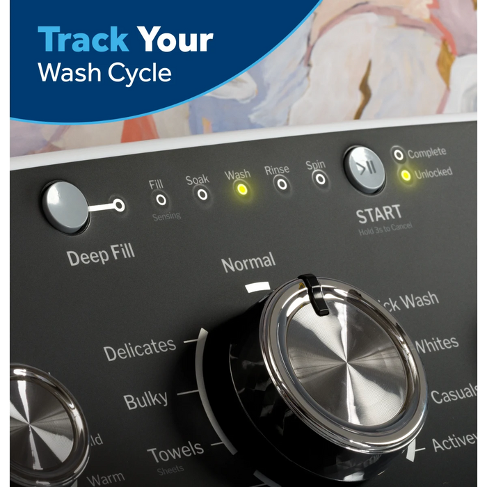 GE 27" Top Load Washer, GTW525ACWWB
