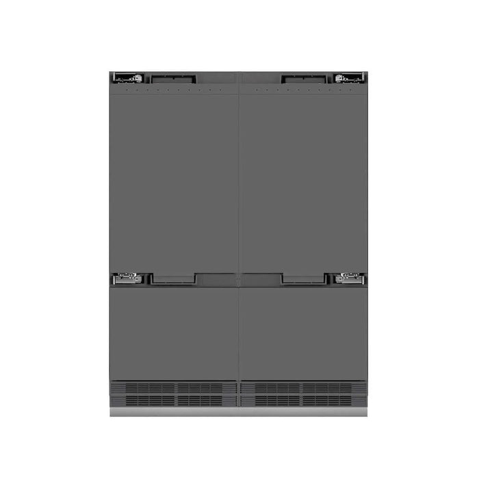 ZLINE 30" Panel Ready Built-In Bottom Freezer Refrigerator, Water Dispenser, Ice Maker, Graphite Gray Interior GRBIV-30