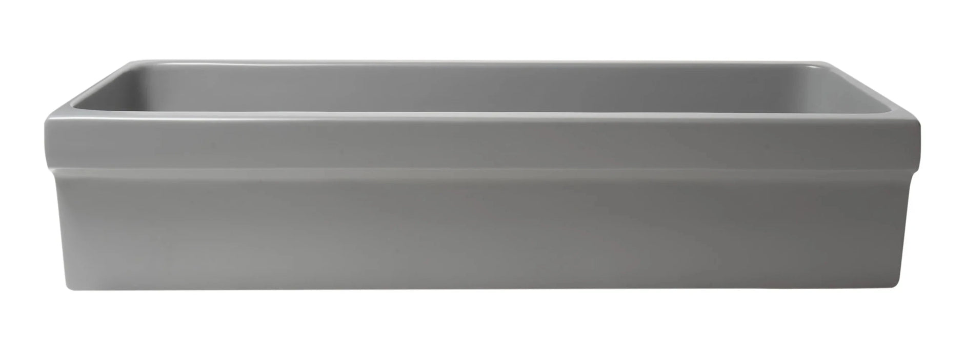 ALFI brand 36" White Above Mount Fireclay Bath Trough Sink AB36TR