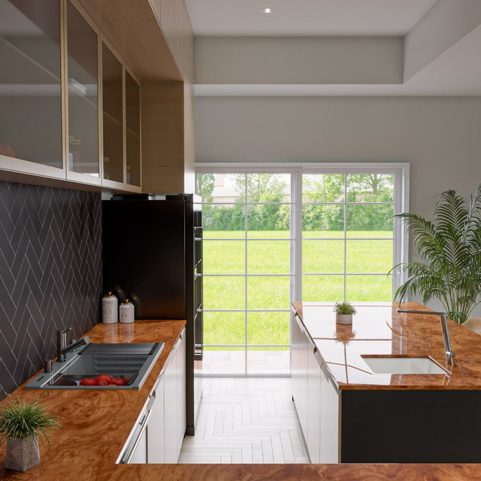 ALFI brand 34" Granite Composite Workstation Step Sink, Accessories AB3418DBDI