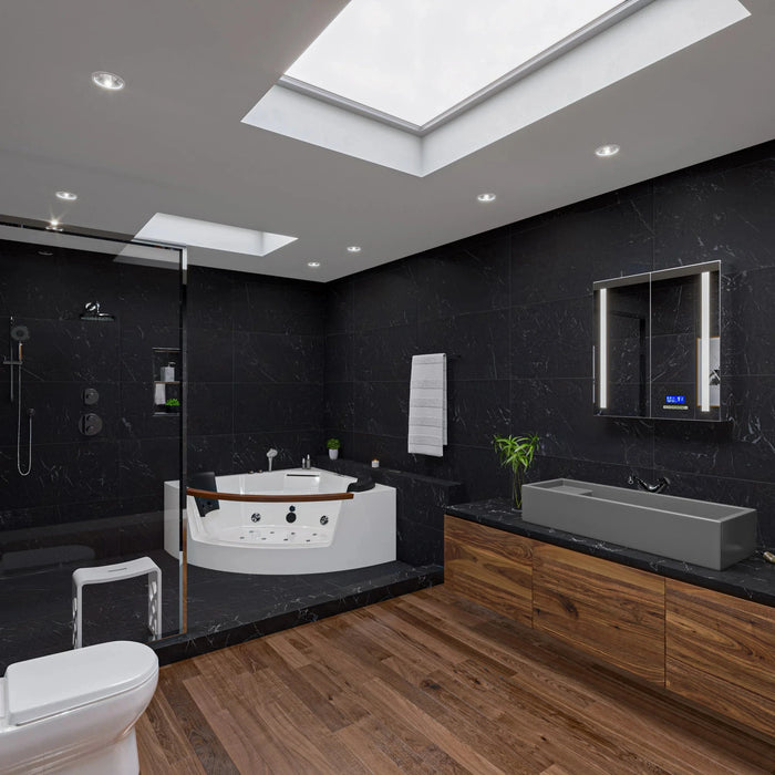 ALFI brand 39" White Above Mount Fireclay Bathroom Trough Sink AB39TR