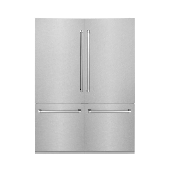 ZLINE Built-In Bottom Freezer Refrigerator, Water Dispenser, Ice Maker, Satin Stainless Steel RBIV-SN