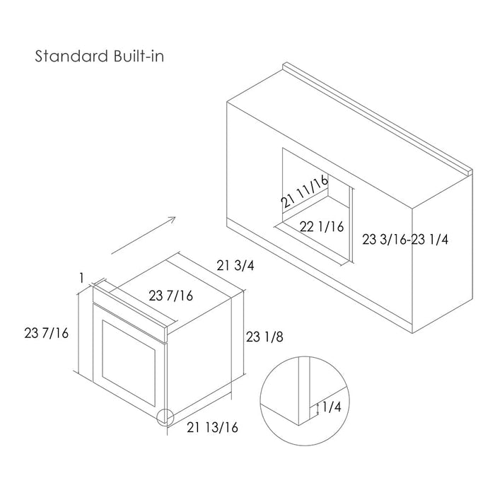 24" Built-In Tempered Glass Convection Oven | KSG7003A