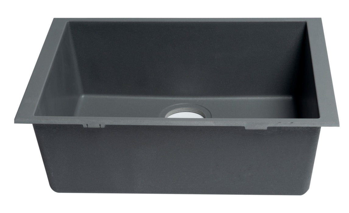 ALFI brand 24" Undermount Single Granite Composite Kitchen Sink AB2420UM