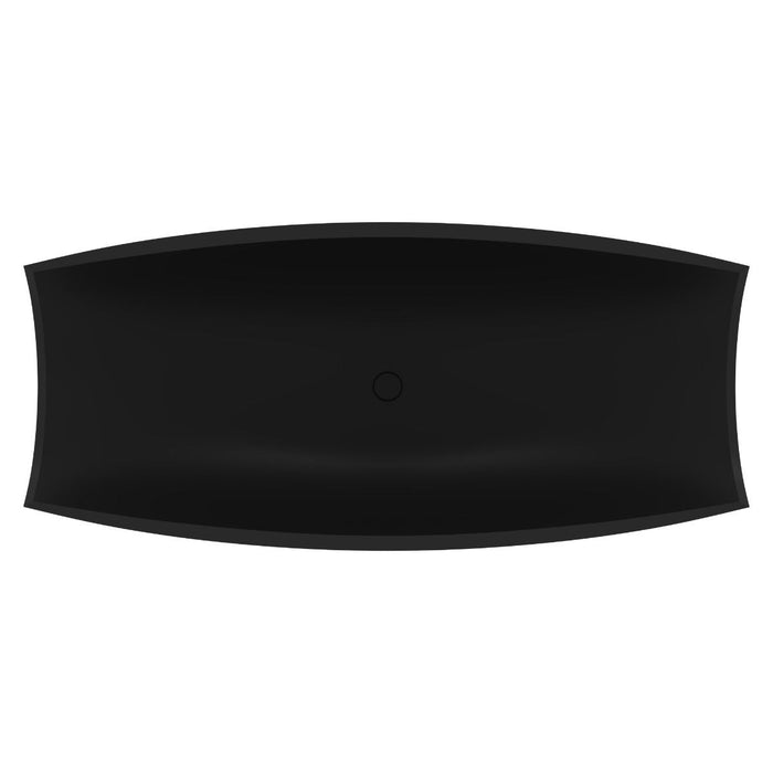 ALFI brand White Matte 71" Solid Surface Resin Free Standing Hammock Style Bathtub AB9992