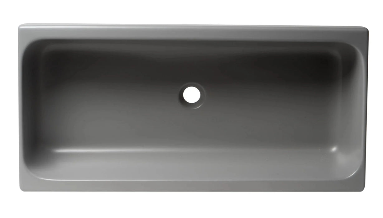 ALFI brand 36" White Above Mount Fireclay Bath Trough Sink AB36TR