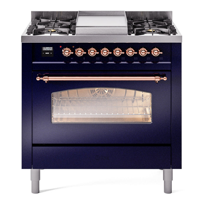 ILVE Nostalgie II 36" Dual Fuel Natural Gas Range, UP36FNMP