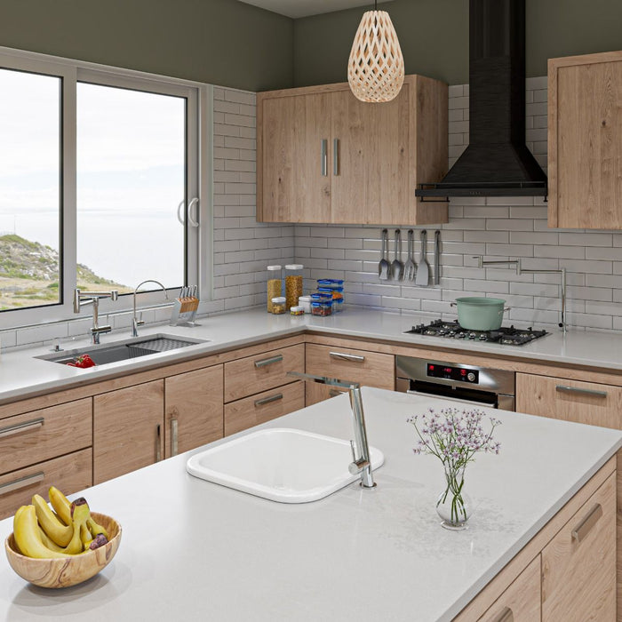 ALFI brand 33" Workstation Step Rim Double Bowl Sink, Accessories AB3418DBUM