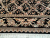 10' X 14' Handmade Fine Chinese Allover Floral Wool Rug Hand Knotted Black Nice - Farmhouse Kitchen and Bath