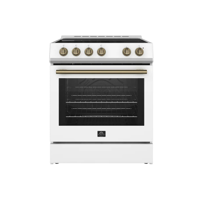 Forno 2-Piece White Kitchen Bundle - 30" Electric Range, 36" Bottom Freezer Refrigerator - View 25