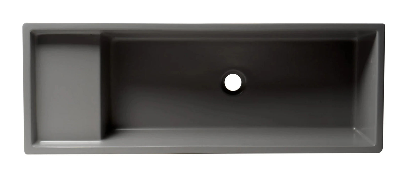 ALFI brand 39" White Above Mount Fireclay Bathroom Trough Sink AB39TR