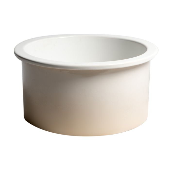 ALFI brand Round 18" Undermount / Drop In Fireclay Prep Sink ABF1818R