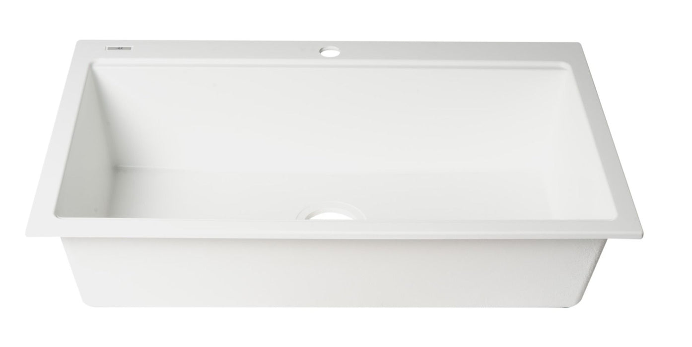 ALFI brand  34" Granite Composite Workstation Step Rim Sink, Accessories AB3418SBDI