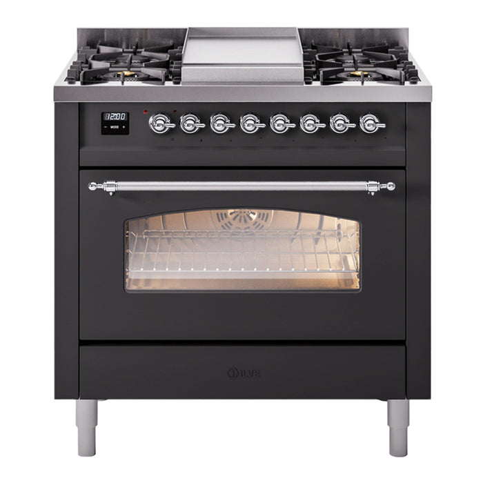 ILVE Nostalgie II 36" Dual Fuel Natural Gas Range, UP36FNMP