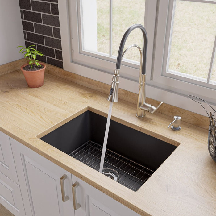 ALFI brand 27" Fireclay Undermount / Drop In Fireclay Kitchen Sink ABF2718UD