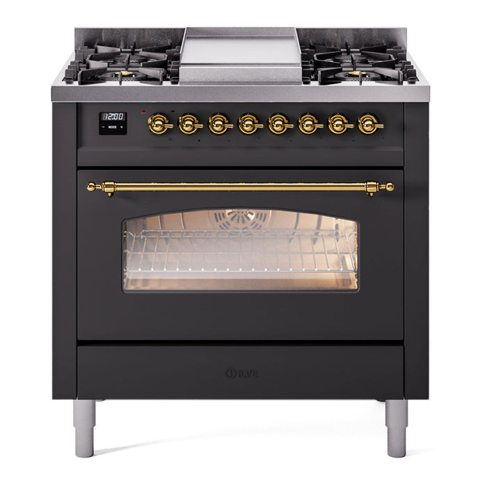 ILVE Nostalgie II 36" Dual Fuel Natural Gas Range, UP36FNMP