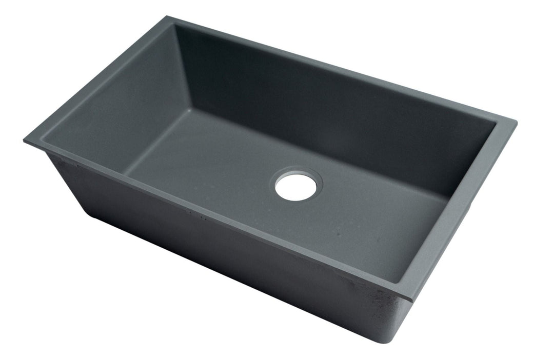 ALFI brand 33" Single Bowl Undermount Granite Composite Kitchen Sink AB3322UM