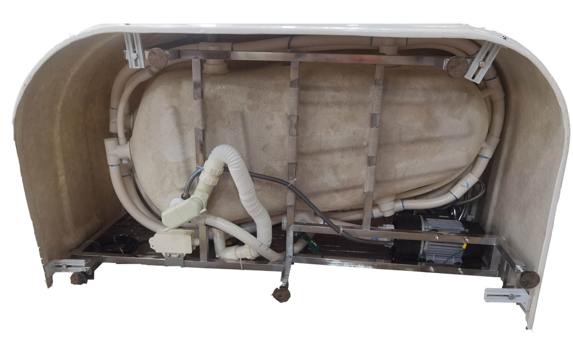 EAGO 57'' White Acrylic Jetted Whirlpool Bathtub, Fixtures AM175-L