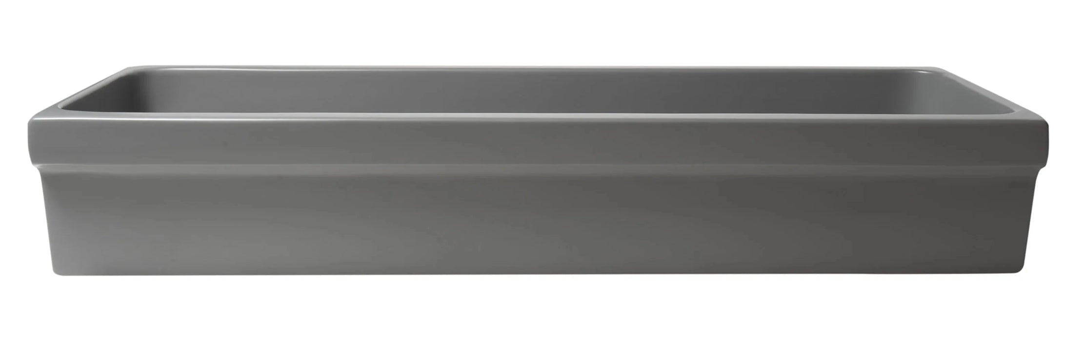 ALFI brand 48" White Above Mount Fireclay Bath Trough Sink AB48TR