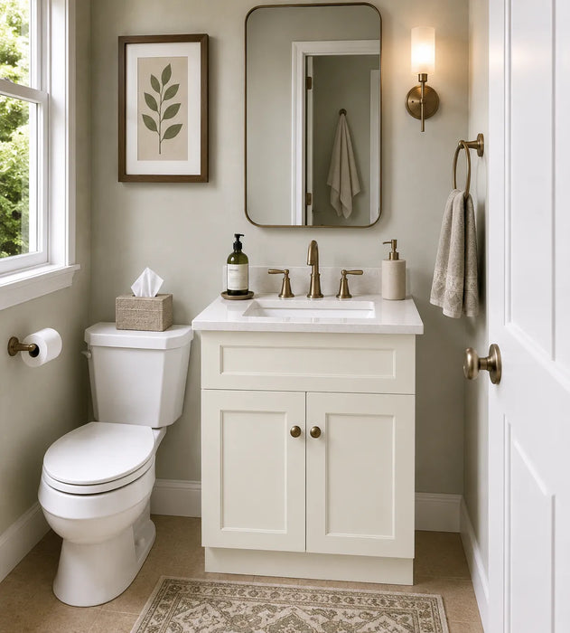 Antique White Shaker 27" Single Sink Bathroom Vanity