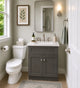 Gray Stained Shaker 27" Single Sink Bathroom Vanity