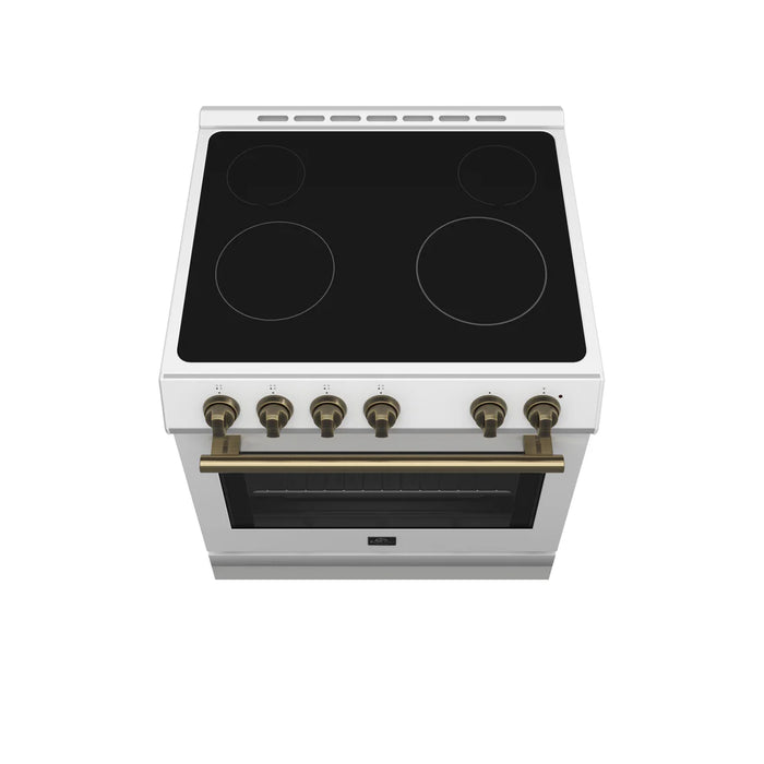 Forno 2-Piece White Kitchen Bundle - 30" Electric Range, 36" Bottom Freezer Refrigerator - View 28