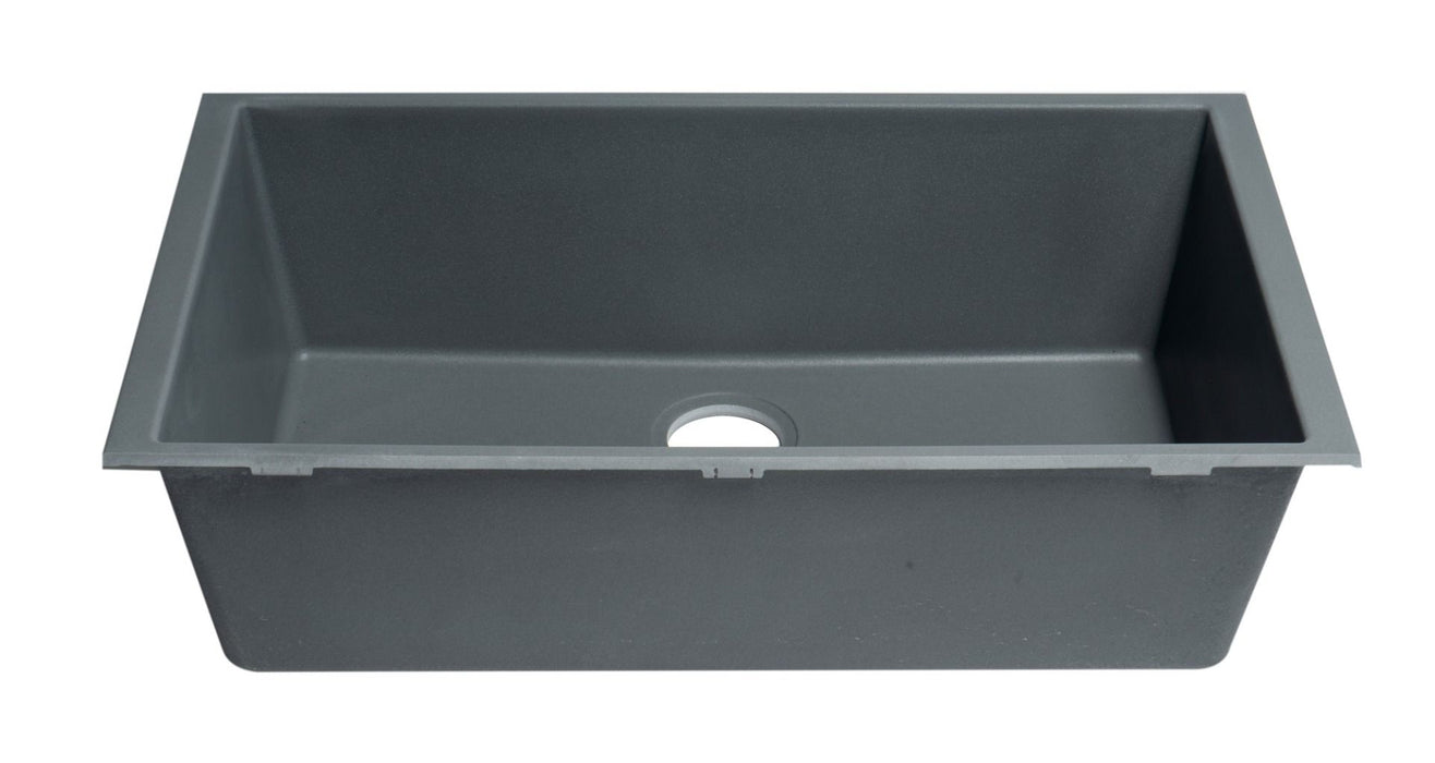 ALFI brand 33" Single Bowl Undermount Granite Composite Kitchen Sink AB3322UM