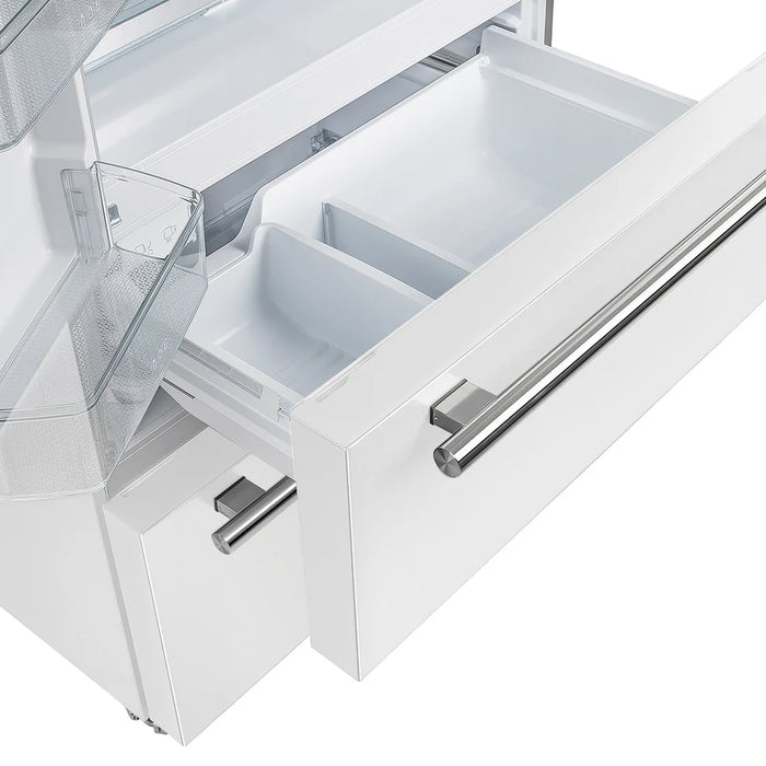 Forno 2-Piece White Kitchen Bundle - 30" Electric Range, 36" Bottom Freezer Refrigerator - View 29