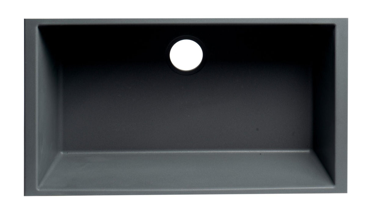 ALFI brand 33" Single Bowl Undermount Granite Composite Kitchen Sink AB3322UM
