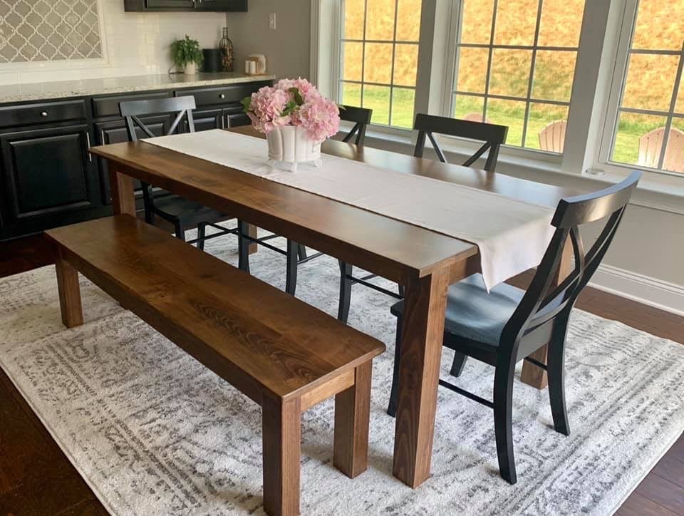 Farmhouse Dining Table with Post Legs — Farmhouse Kitchen and Bath