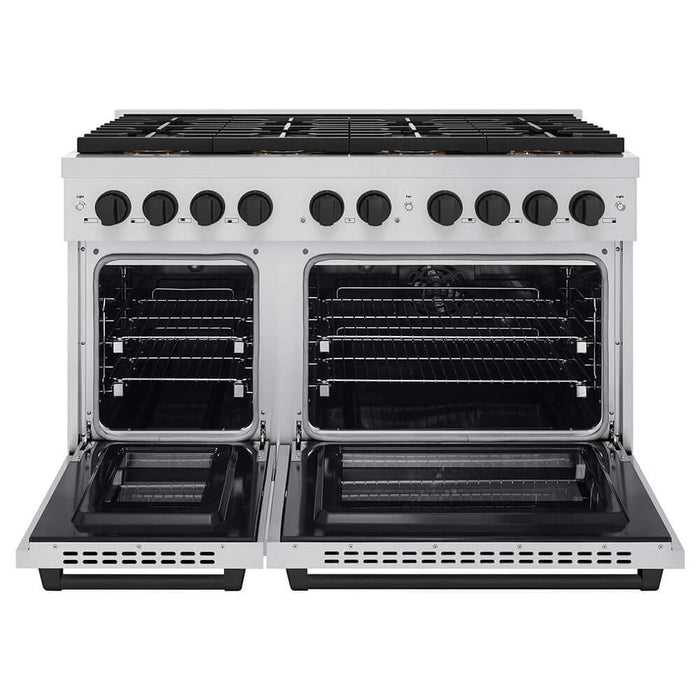 ZLINE 48" Paramount Gas Range DuoPro™ Cooktop, Dual Ovens PSGRZ-48-MB