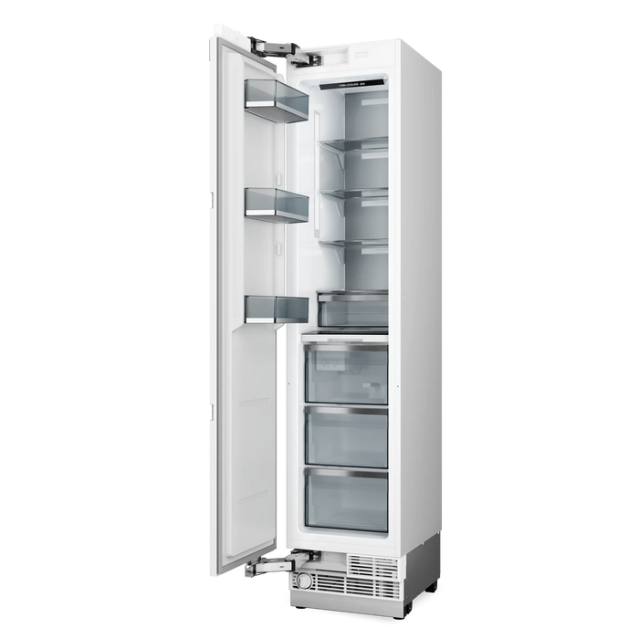 THOR Kitchen X-Series 18" Panel Ready Built-In Freezer Column, Automatic Ice Maker - Angle View