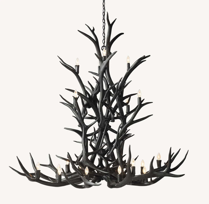 Natural Antler Chandelier 66"
