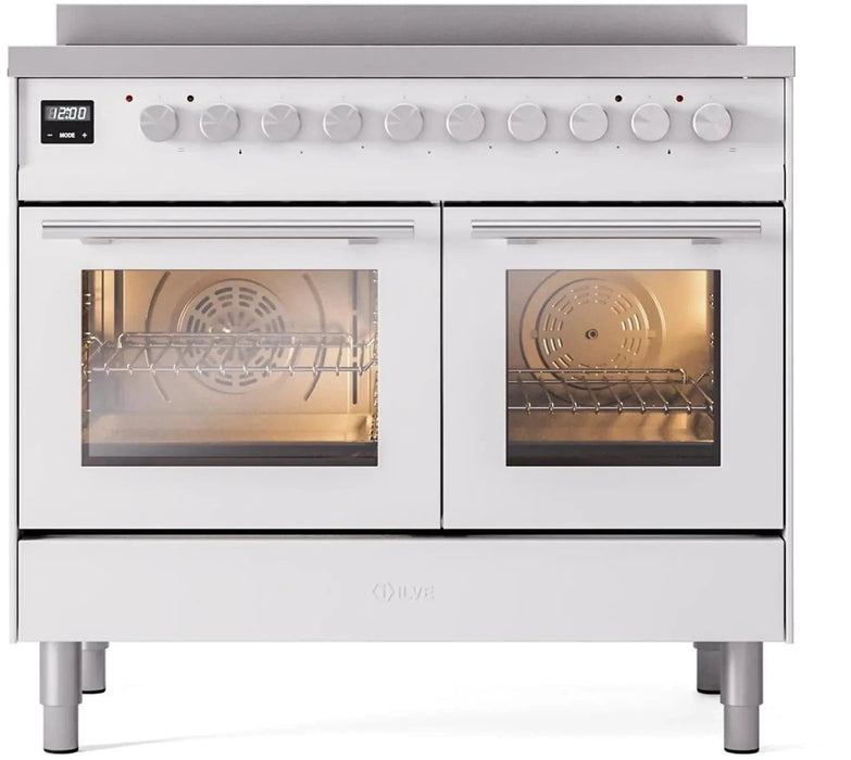 ILVE 40"Professional Plus Induction Range, White UPDI406WMPWH