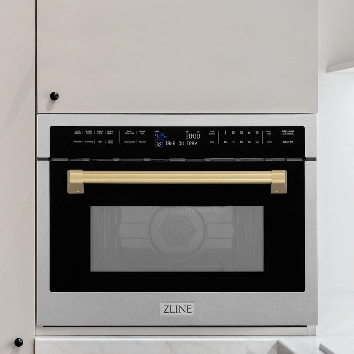 ZLINE 24” Convection Microwave, Stainless Steel, Bronze MWOZ-24-SS-CB