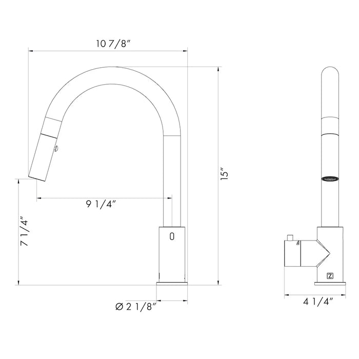 ZLINE Gemini Touchless Kitchen Faucet GEM-KFS-PG