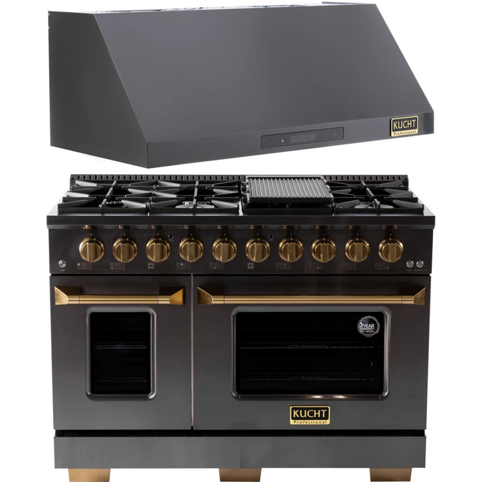 Kucht 2 Piece Kitchen Appliances Package with Dual Fuel Range KED484/LP-KRH483A