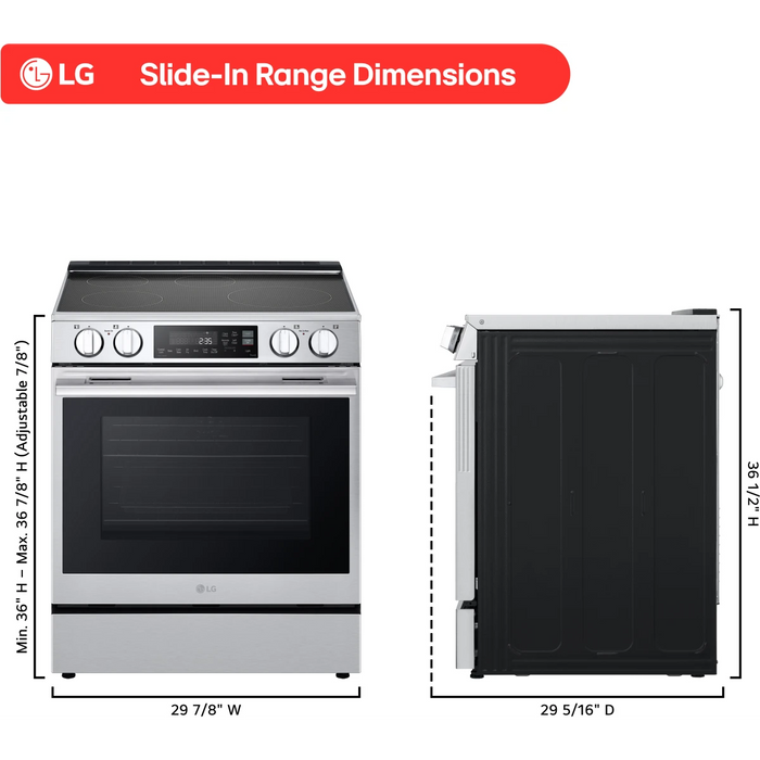 LG 30" Smart Slide-In Induction Range, LSIL6334XE