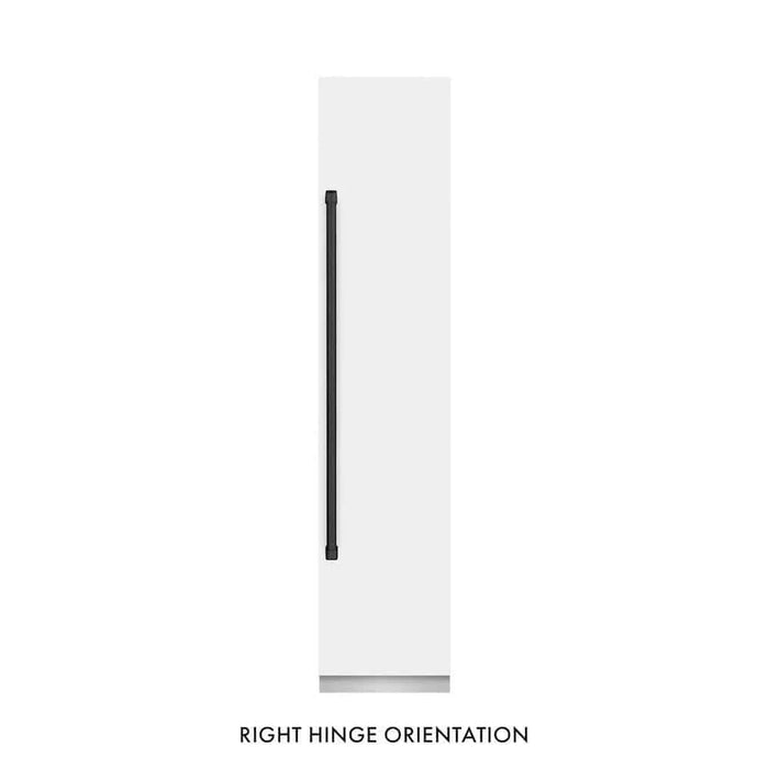 ZLINE 18" Right Hinge Column Freezer White Matte Stainless Steel, Graphite Gray Interior Matte Black RCFVRZ-WM-18-MB