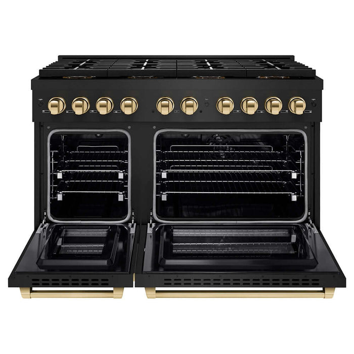 ZLINE 48" Paramount Gas Range DuoPro™ Cooktop, Dual Ovens PSGRBZ-48-G