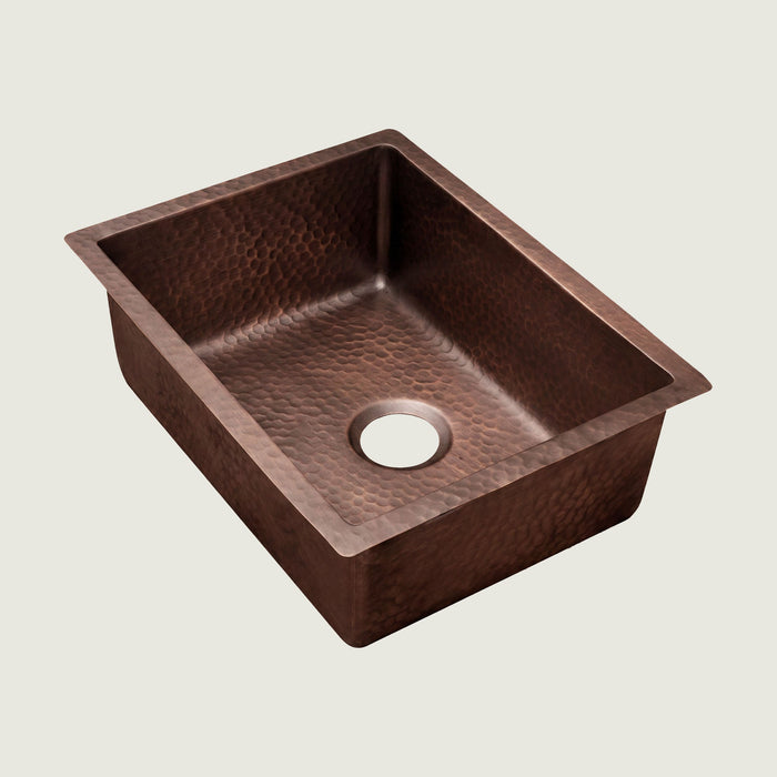 Nauxus Custom Handmade Undermount Copper Kitchen Sink, UDMK05-NX