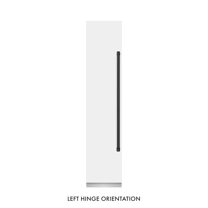 ZLINE 18" Left Hinge Column Freezer White Matte Stainless Steel, Graphite Gray Interior Matte Black RCFVLZ-WM-18-MB